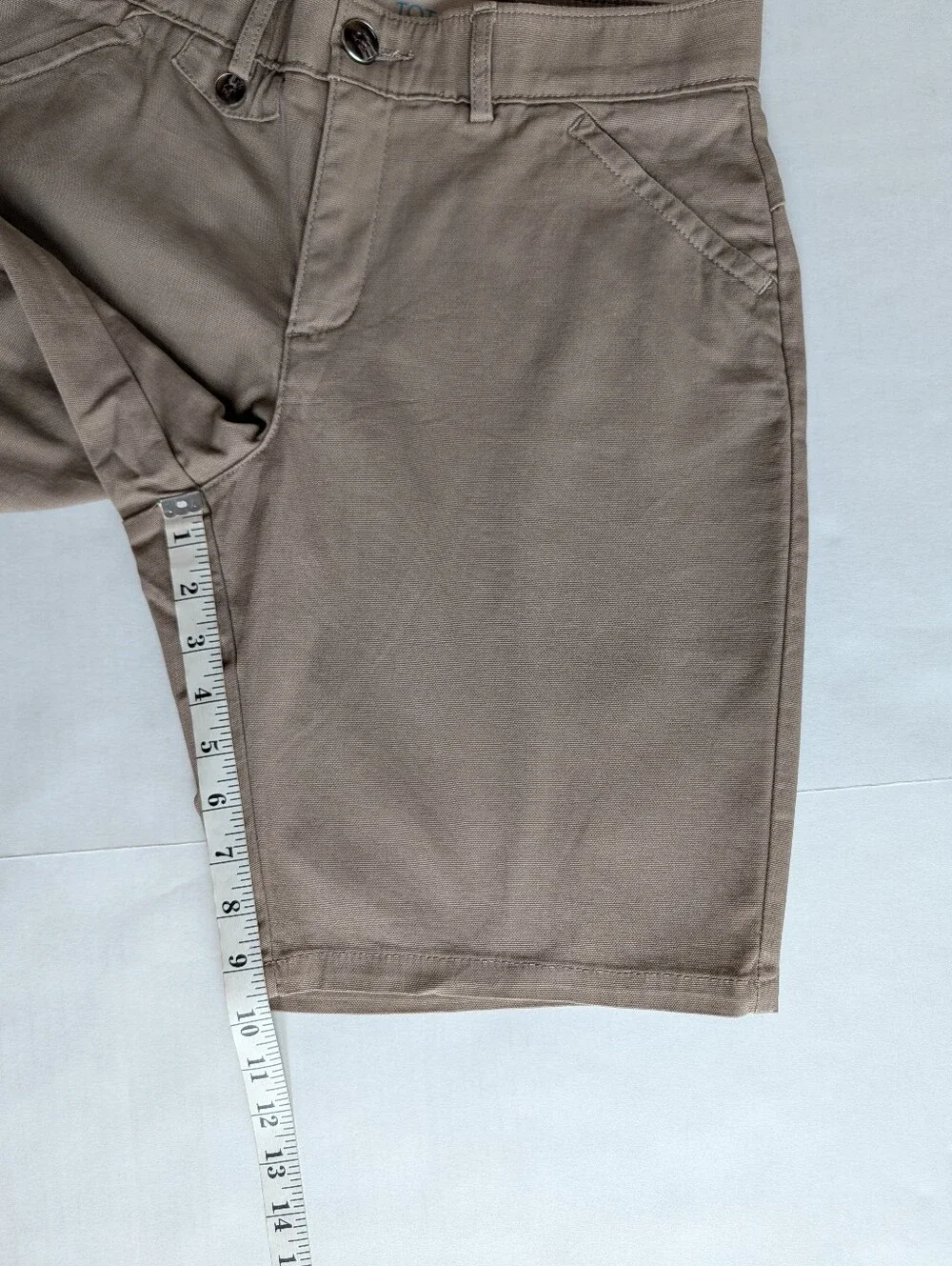 Lee Total Freedom Mid-Rise Matteo Chino Bermuda Shorts 8M Khaki Grey Persian